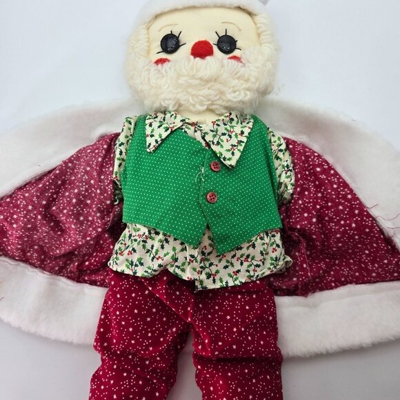 Vintage Handmade Santa Doll Plush Shelf Sitter Stuffed 22 Inches - Picture 5 of 15